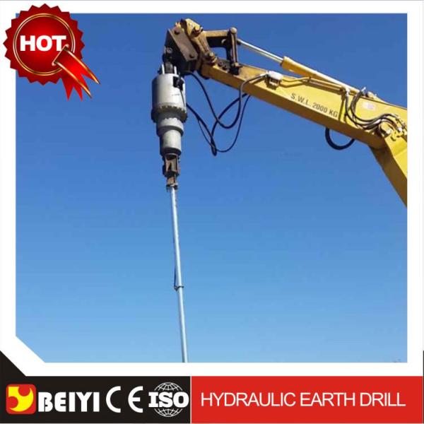 guardrail excavator mounted hammer hydraulic piling machine driver