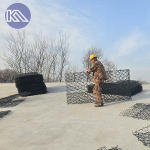 Quality 275g Zinc Coated Galvanized Gabion Cages With Iron Wire Mesh wholesale