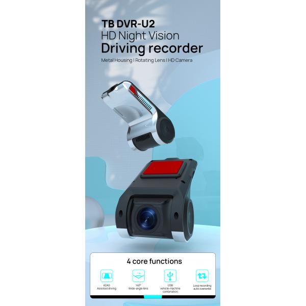 USB Car Dash Cam HD 1080P 170° Wide Angle Recorder Front ADAS Android DVR Night Version