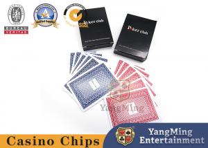 Quality PVC Plastic Large Print 280gsm Black Box Poker Playing Card For Texas Poker Game wholesale