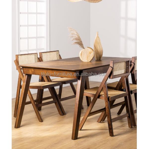 Modern Wood Chair Natural Rattan Solid Wood Folding Chair For Events With And Mail Packing Y