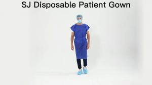 China OEM Patient Gown Hospital Open Shoulder Patient Gown SMS Short Sleeve Hospital Patient Gown Disposable on sale