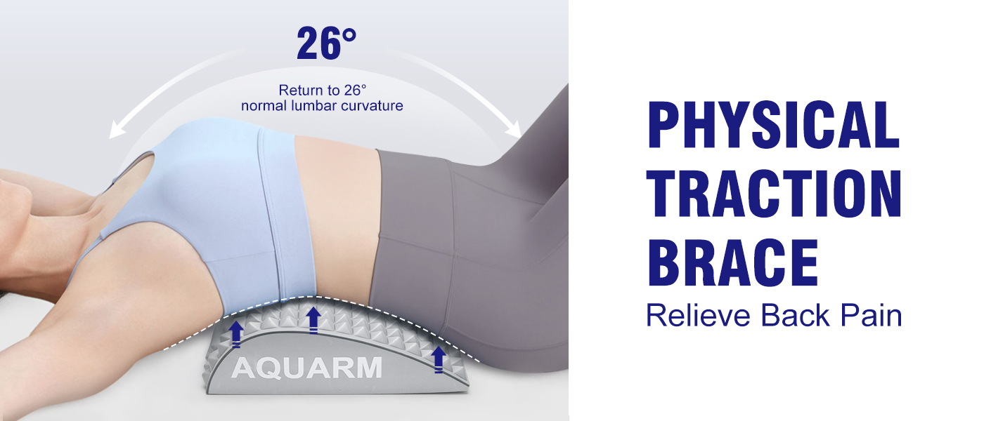 TPE Arch Lumbar Spine Lower Pillow Soft Stretcher for Relief of Back and Neck Pain