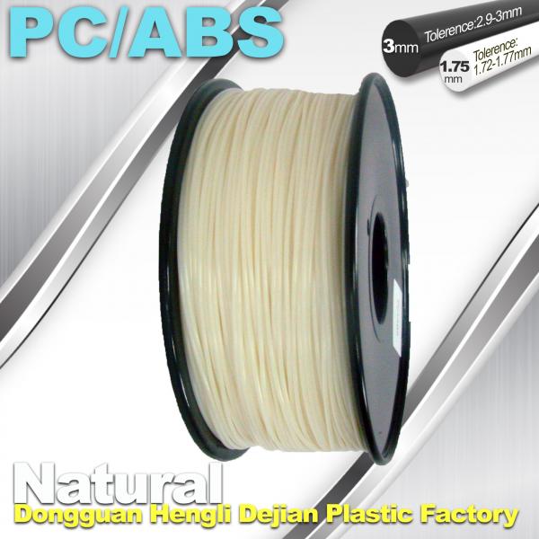 Cheap High Toughness 1.75mm 3D Printer Filament PC / ABS Filament 1.3Kg / Roll for sale