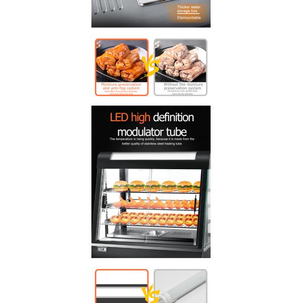 Warmer and Heater Function Electric Display Showcase for Commercial Kitchen Hot Food