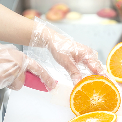 Breathable Biodegradable Disposable Poly Gloves For Personal Care And Food Service