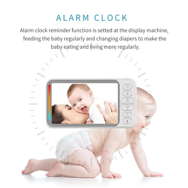 Long Battery Life Night Vision Baby Monitor with Audio Talk and Cry Alarm