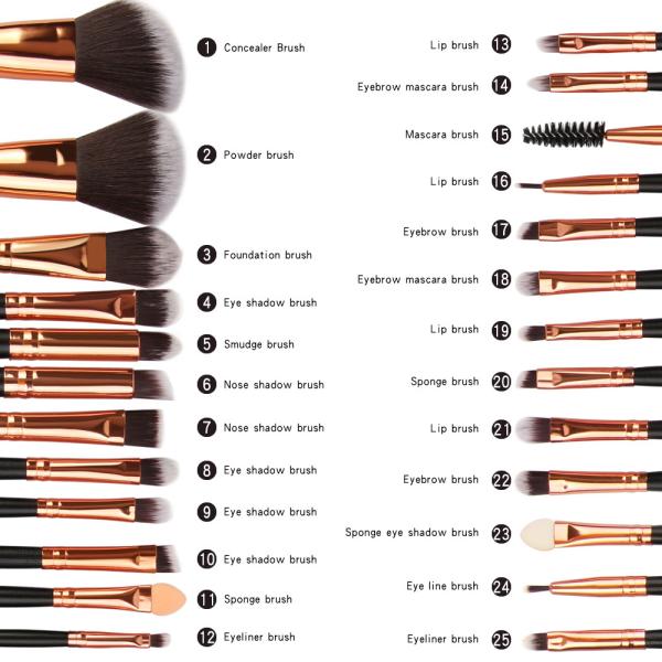 High quality Wood Handle Makeup Brushes Fan Brush best make up brush