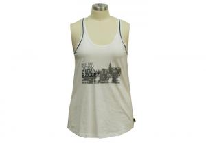 China Outdoor Loose Fit Womens Sports Vest Tops , Sleeveless Ladies Knitted Tank Tops on sale