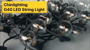 Quality Hot Sale 25Feet G40 string light Multicolor LED Globe String Light Patio Wedding string lights wholesale
