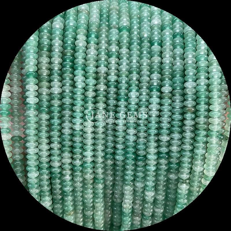 Various Gemstone Type Rondelle Abacus Shape Sodalite Green Aventurine Loose Bead Strands for Jewelry Design