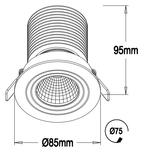 led cob downlight studio light dimmable cob downlight,3000K.4000K .5000K