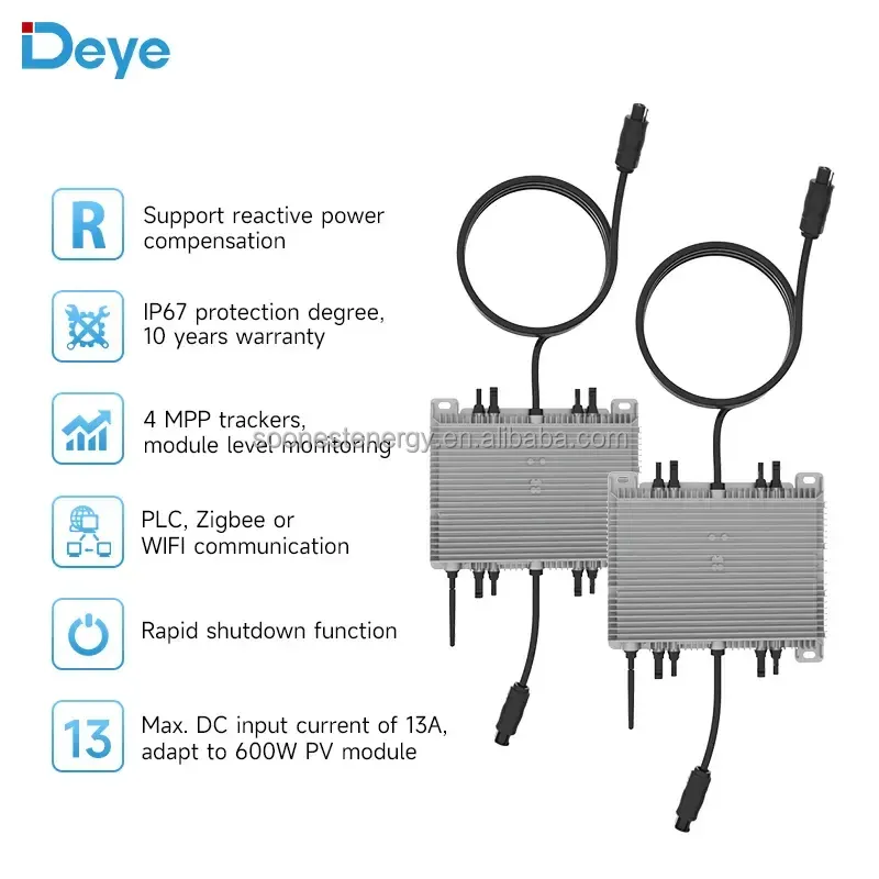 Deye Solar Hybrid Inverter Sun-10K Deye Solar Inverter 600W 800W 1000W Price Single Phase Deye 3 Phase Hybrid Inverter
