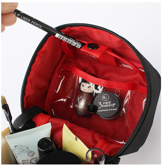 Professional Custom Pure Color Black Ladies Toiletry Bag Case Waterproof