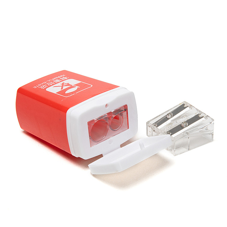 Office Garbage Trash Can Cartoon Pencil Sharpener Double Hole