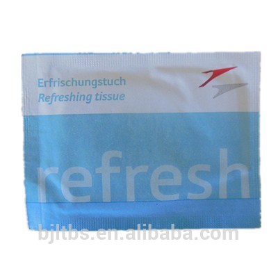 disposable individual packed customized airlines wet paper tissue