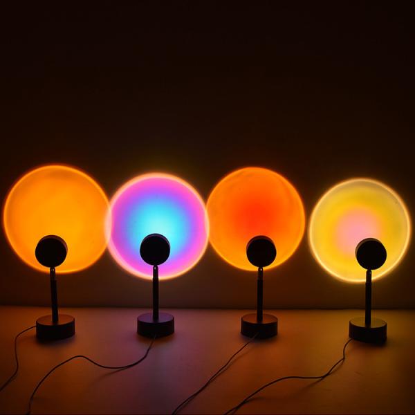 Cheap Smart Sunset Lamp, WiFi Sunset Projector Light 16 million Color work with Alexa&Google/Color Changing/Dimmable for sale