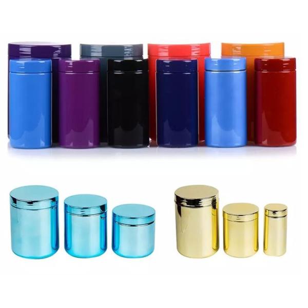 Customized Sports Nutrition Packaging Food Grade Plastic Material Silver Metalized Protein Powder Canister