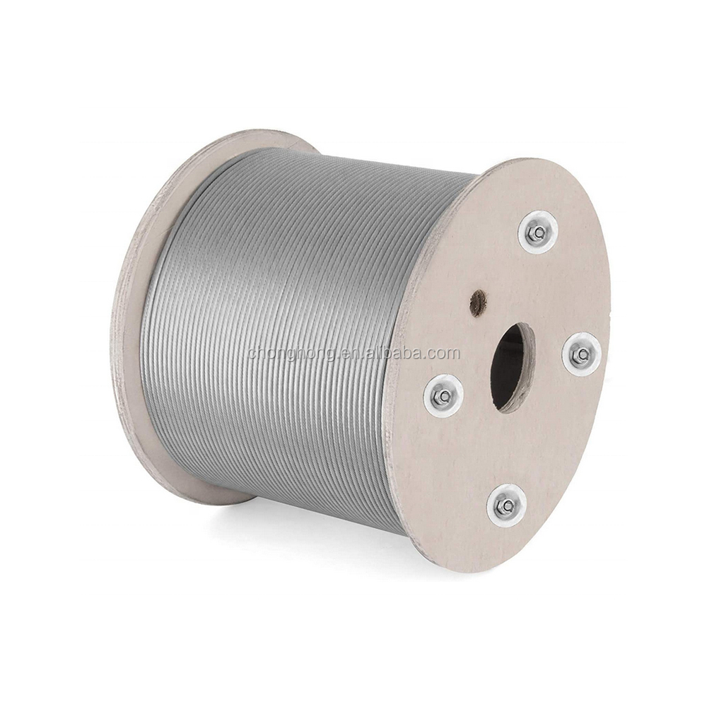 1/4" T316 Stainless Steel Cable 7x19 250FT Wire Rope For Aircraft Deck Railing Grade Type 316 Tolerance Other