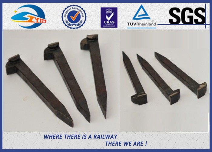 Low Carbon Steel Black Oxide Track Spike Fastening Wooden Sleeper Ss-EN10025