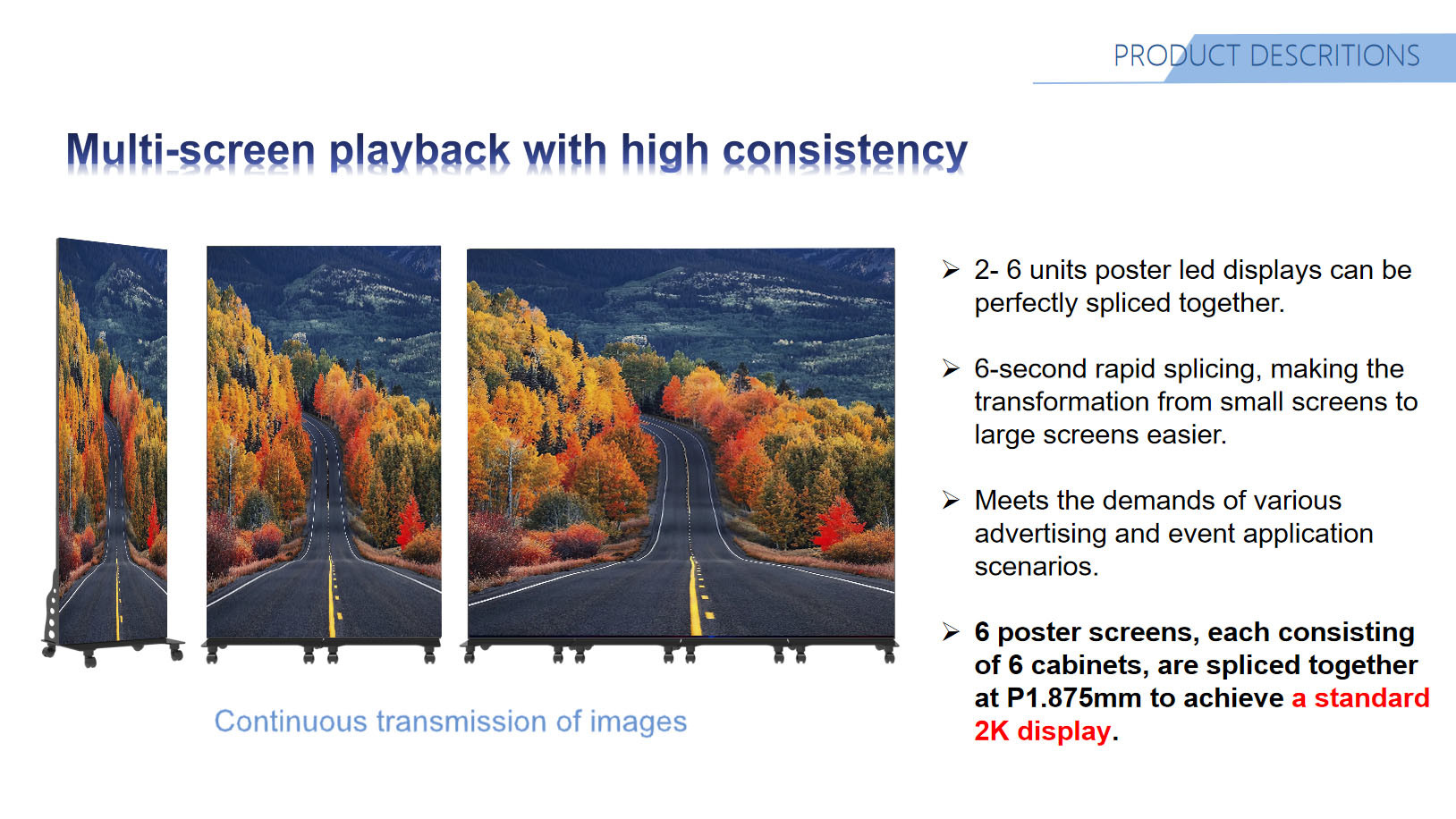 All In One Frame-free Digital Poster Full Flip-chip Common Cathode Mini LED COB Poster Screen