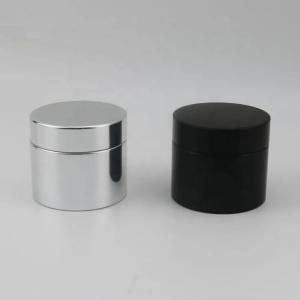 Quality Empty 50g Black and Silver Color  Aluminum UV Gel Nail Cosmetic Packaging Container Jars wholesale
