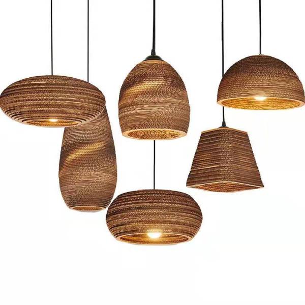 Modern Round Rattan Hanging Chandelier For Restaurant Indoor Lighting