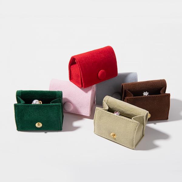 Luxury jewelry velvet Bag with custom logo suede gift wrap small drawstring bag