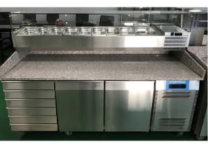 Quality 2 Door and 6 Drawer Commercial Refrigerated Pizza Prep Table With Marble Table Top wholesale