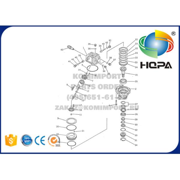 Excavator Spare Parts Hydraulic Swing Motor Seal Kits for PC100 VMQ Material