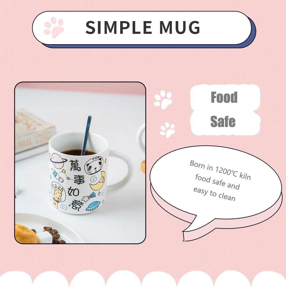 Ceramic Mugs Tazas Porcelain Tasse Water Caneca Tea Coffee Milk Mug Cup With Cartoon 445ml