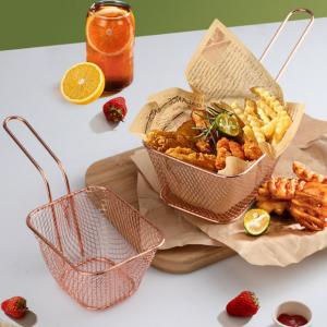 Quality Long Handle Stainless Steel French Fries Fry Basket Kitchen Accessories wholesale