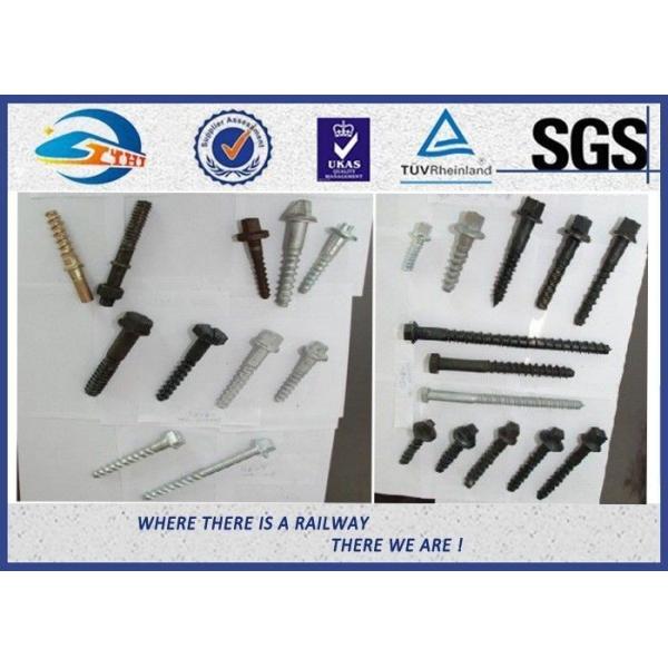 ZhongYue Black Painting Railway Spikes Q235 For Rail Sleeper / Train