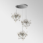 110V-240V Customized Pendant Lamp Rustproof Polished Chrome Chandelier Lights