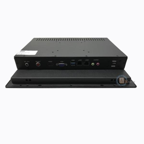 20W Fanless Industrial Touch Panel PC 12v 500 Nits Brightness With J1900 2xRJ45