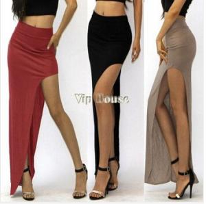 Quality Fashion Summer Sexy Women Long Skirts Lady Open Side Split Skirt Long Maxi Skirt wholesale
