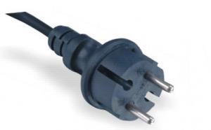 China Waterproof 2 Pin European Power Cord , 16 Amp CEE 7 / 17 Schuko Plug on sale