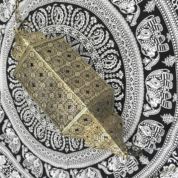 Vintage Moroccan Hollow Carved Flower Shadow Chandelier Handmade Moroccan lamp(WH-DC-60)