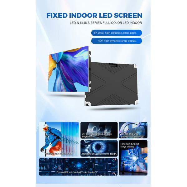 Hot Selling Customized 640*480 Fixed Indoor LED Video Wall Panel Screen Display