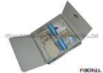 Indoor Fiber Optic Termination Box , Metal Optical Fiber Patch Panel 24 Fibers