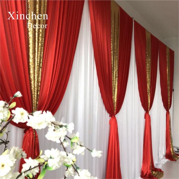 SX-387 Best selling round ceiling drapery ceiling drapes curtain walls for wedding background