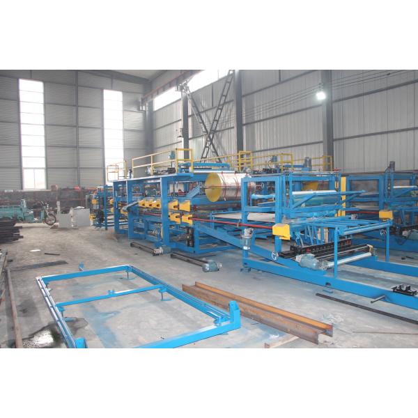 30-300 Mm Thickness Eps Rock Wool Sandwich Panel Product Line For Cold Storage Room Wall Panels