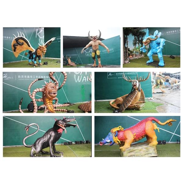 Handmade Silicone Rubber Animatronic Monster Life Size For Entertainment Park
