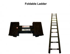 Quality Cast Aluminum Alloy 6 Ft Portable Tactical Ladder Foldable Unfolding Time 5 Seconds wholesale