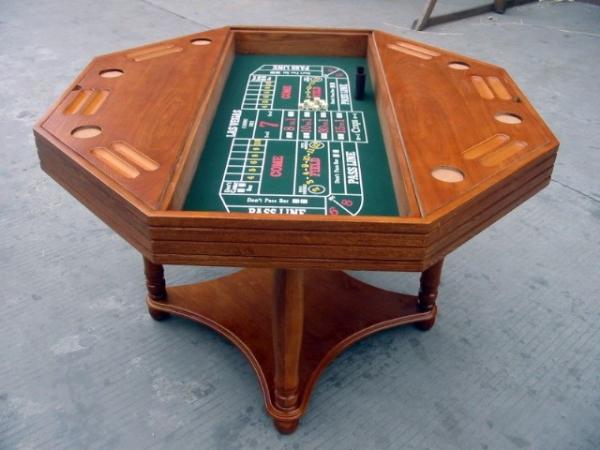 Cheap 4 In 1 Casino Game Table For Club , Poker Dining Table With Veneer Roulette for sale