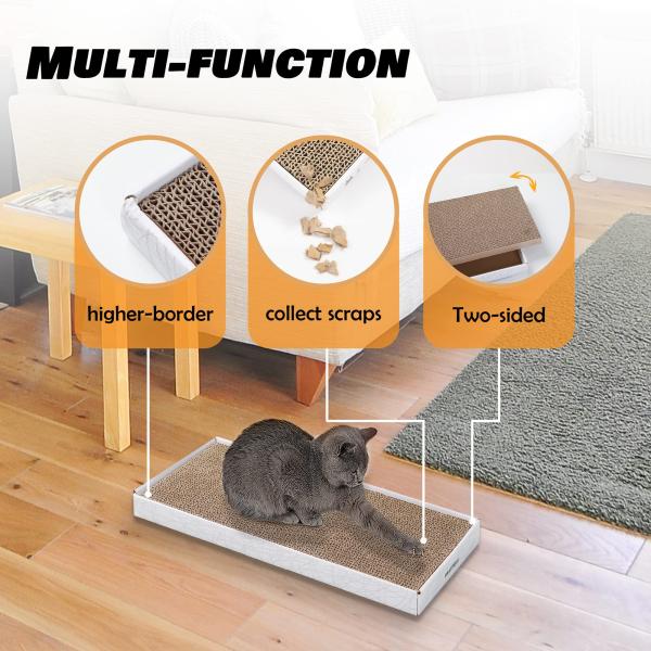 Cat Scratch Pad 3PCS Double-Sided Design Cat Cardboard Scratcher Pad Scratching Post Board