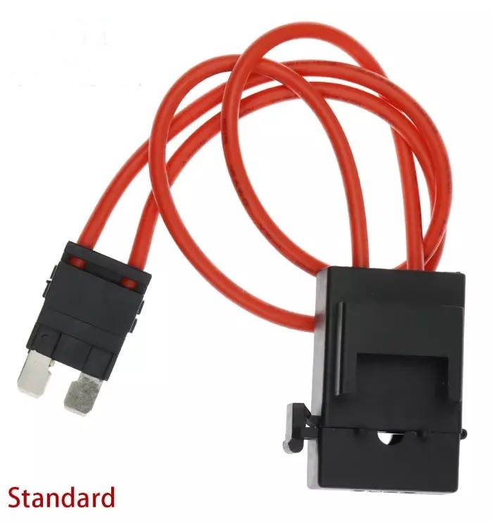 Medium Car Fuse Holder Connector 16 Gauge Red Wire Cable Wiring Extension Tester For Automotive Circuits Hard To Reach Fusebox