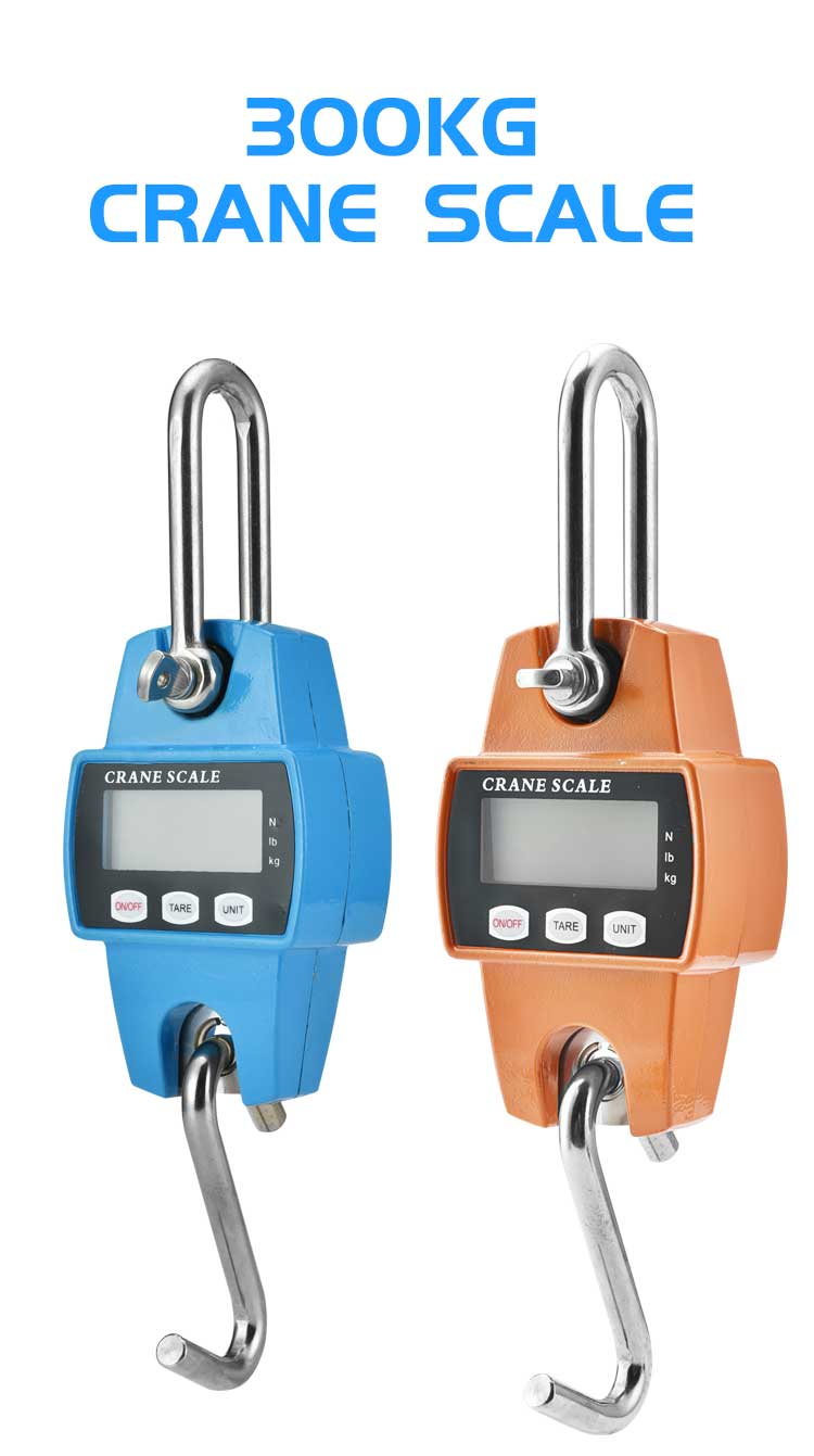 LCD Display Portable Digital Scale Heavy Duty Hanging Crane Scale 300kg Capacity OEM ODM Supported for Weight Measurement