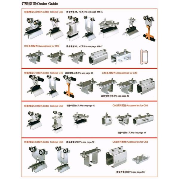 Carrier Festoon Cable Trolley For Lifting C32 End