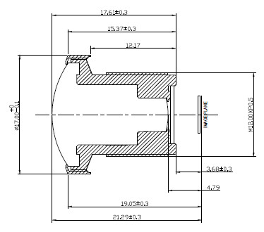 5.4 IMX224 Panoramic Camera Lens , 2D HD Car Rear View Camera Lens 1.9mm